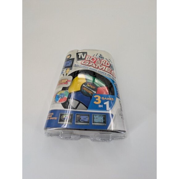 TV Board Games 3 in 1 Plug & Play Battleship, Simon & Checkers NEW - Picture 2 of 6